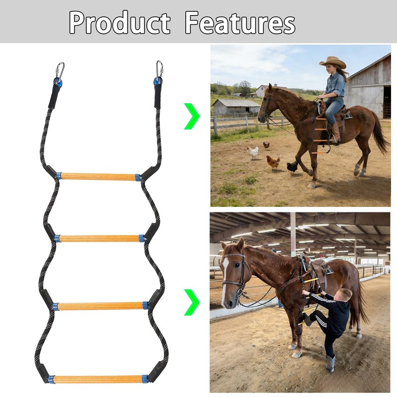 Buddy Climbing Stirrup 4 Step for Kids, Heavy Duty Nylon