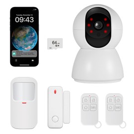 Douevo Home Security Camera System, Security Alarm Device, Supports Two-Way Intercom 2.5K HD Camera with Local/Cloud Storage, Smart Integration with Sensors and Motion Alarm(Kit 1)