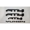 GMC OVERLAY Gloss Black Door Rear AT4 Yukon Emblem Fit
