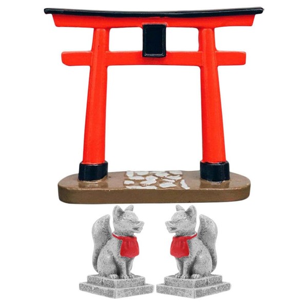 Toddmomy Japanese Torii Gate Miniature Red Shinto Torii Gate Fox