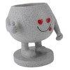 Succulent Pot Adorable Smiling Figure Standing Thumb Up Resin Flower