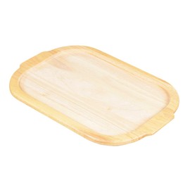 PEARL METAL HB-997 Relaxing Square Wooden Plate for Grill Pans, 9.8 x 6.7 inches (25 x 17 cm)