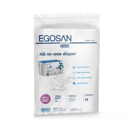 EGOSAN Maxi Incontinence Adult Diaper Brief Maximum Absorbency and Adjustable Tabs for Men and Women (Diapers, 2 Count (Small Sample))