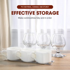 Baluue 5 separadores de estantes transparentes, separadores de armarios, divisor de productos básicos, deflector magnético para dormitorio, cocina, oficina, supermercado, organización de tablillas