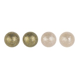 Ideen mit Herz Pearl Pen Set Metallic | 4 Pens of 25 ml | Pearl Look for Paper, Textiles, (2 x White, 2 x Gold)