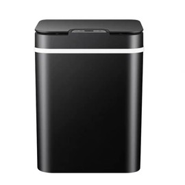EUNEWR Automatic Dustbin Non-Contact Infrared Motion Sensor Bin 12L (Black)