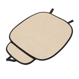Partuto 1 Pc 48x59cm Universal Car Seat Cushion - for Car Travel Driving Seat Protection Pad Cover Anti-Slip - Flax Beige