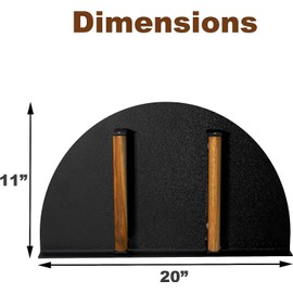 Simond Store Pizza Oven Door - 11”(H) X 20”(W) With Wooden Handle - Pizza Oven Accessories