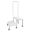 Freshnewlooks Double Step Stool with Handrail Heavy Duty 2 Steps