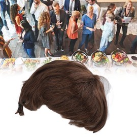 Peluca Corta para Hombre, Peluca Corta para Hombre, Textura Esponjosa, Marrón Claro, Uso Firme para Fiestas