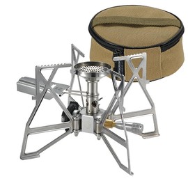 CAMPINGMOON Butane Camping Stove Portable Regulator Single Burner w/Storage Bag XD-3 (Silver w/igniter)