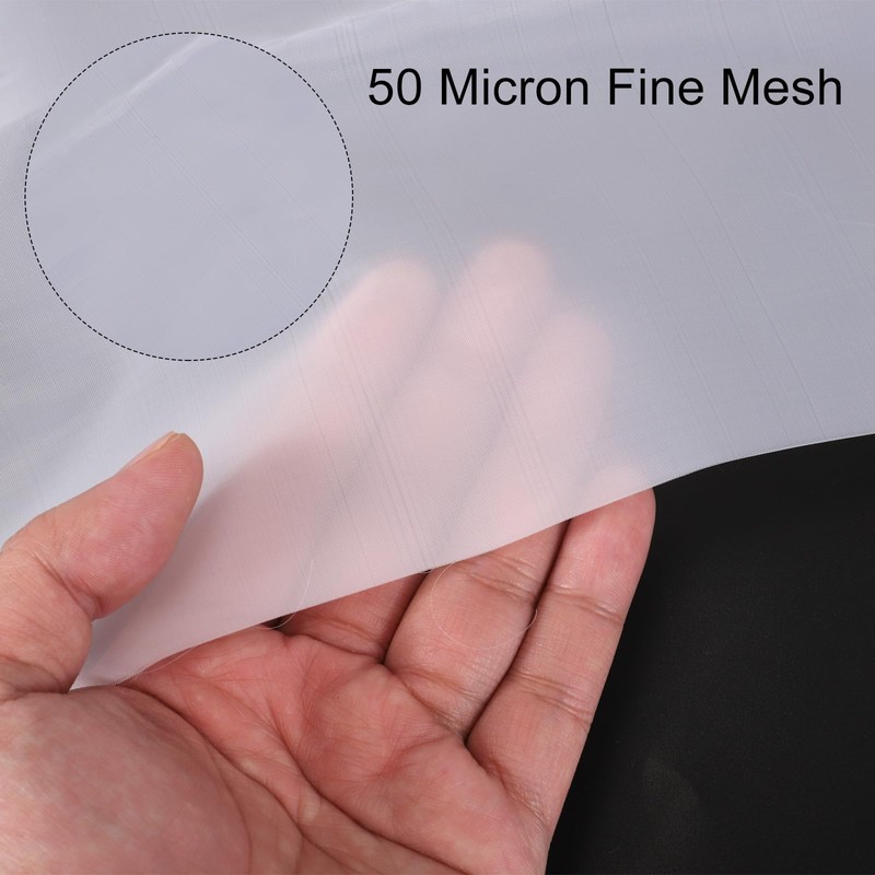 sourcing map 2pcs 50 Micron Paint Nylon Mesh Filter Woven