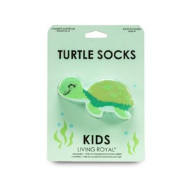 Living Royal Kids 3D Crew Socks, Turtle Design, Crazy & Colorful Novelty Style, Unisex, Fits Ages 4+, 1 Pair