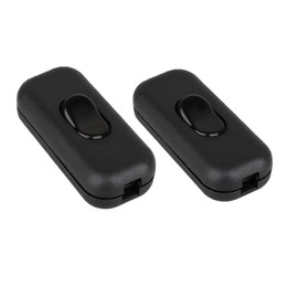 Inline Cord Switch, 2PCS On/Off Lamp Control Appliance Switch AC120V 10A, 250V 6A for Bedroom Table Lamp Desk LED Lights, Electric Spreader Pumps, Black