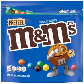 M&M's 🔵 New Exclusive Family Size M&Ms Pretzel Chocolate Covered Bag 14.40oz
