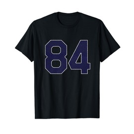 Navy Number 84 Athlete Sports Jersey Supporter Fanwear T-Shirt