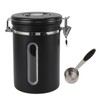 Coffee Canister 1800ml 304 Stainless Steel Window Design One Way