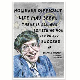 Stephen Hawking Quote Classroom Poster - Science Classroom Poster - Physics Class Poster - 12 x 18 Inch - Classroom Decor - Classroom Must Haves - Back To School Decor - CPS0560