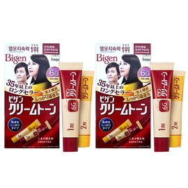 Bigen cream tone hair dye 40g, 6G natural brown, 2 pcs / 비겐 크림톤 염색제 40g, 6G자연갈색, 2개