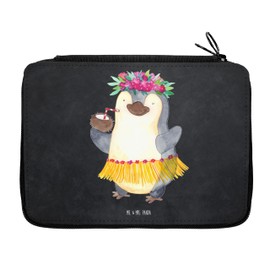 Mr. & Mrs. Panda Pencil Case Penguin Coconut, gray, Hand drawn