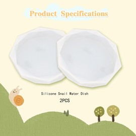 Tovyzalg Transparent Snail Catcher for Aquarium & Habitat - 2 Pack Silicone Snail Water Dish, Calcium Feeder Bowl, Hideout & Toilet | Safe Pet Habitat Accessories (M)