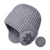 BOYSSPAA Winter Fleece Line Beanie Knit Hats with Ear Flaps