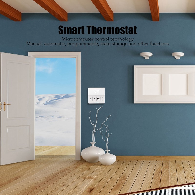 WIFI Thermostat Digital Display Smart Touch Screen Phone APP Voice
