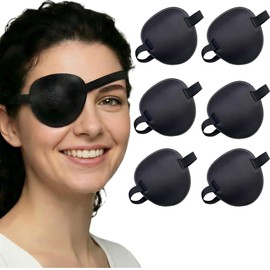 Parches para Ojos 6 Pzas,Parche para Ojos 3D Ajustable, para Ambliopía y Ojo Perezoso, Transpirable Reutilizable, para Ojo Izquierdo o Derecho...     