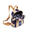 Vera Bradley Mini Backpack, Navy Stripe Straw