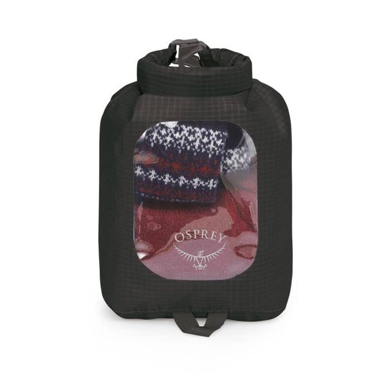 Osprey 3L Waterproof Dry Sack with Window, Black