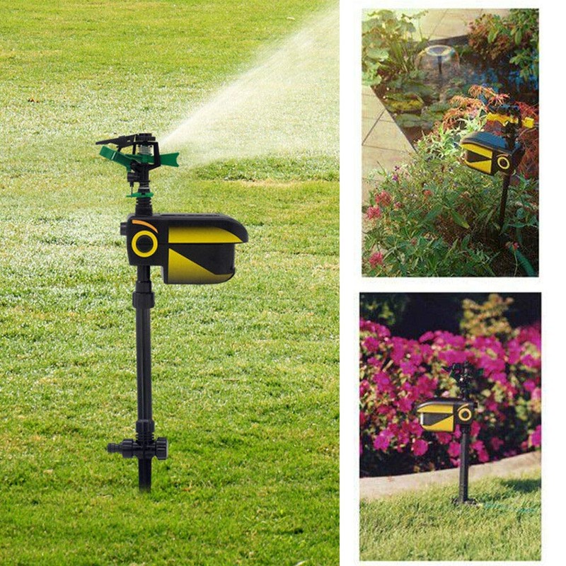 DIFU Repellent Water Sprinkler Spray, Garden Solar Motion Activated Animal