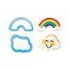DECORA 0255077 Plastic Cookie Cutters Rainbow and Cloud 2-Piece Assorted