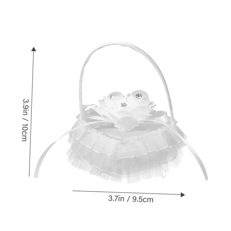 jojofuny 2pcs Lacering Pillow for Ring Display Heart Shape Engagement