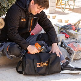 Black Hammer Shoe Holder Work Bag - Ideal for Traders, Men, and Women Perfect for Work, Travel and Gym