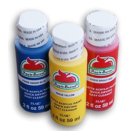 Primary Colors Matte Acrylic Paint Set - Red, Blue, Yellow