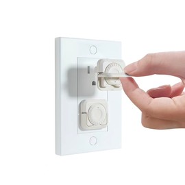 32 Pack Baby Proof Outlet Covers, Electric Socket Protector Outlet Covers with Hidden Pull Handle for Child, Baby Safety Plug Covers with Dual Safety Lock