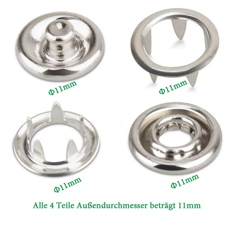 Press Studs and Tool (8 mm Leather Rivets)