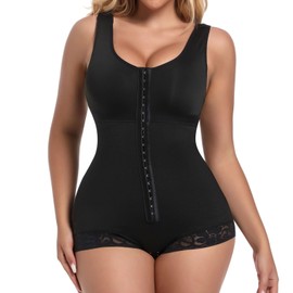 woahee Fajas Colombianas Shapewear for Women Tummy Control Body Shaper Compression Garment Black SW04-S