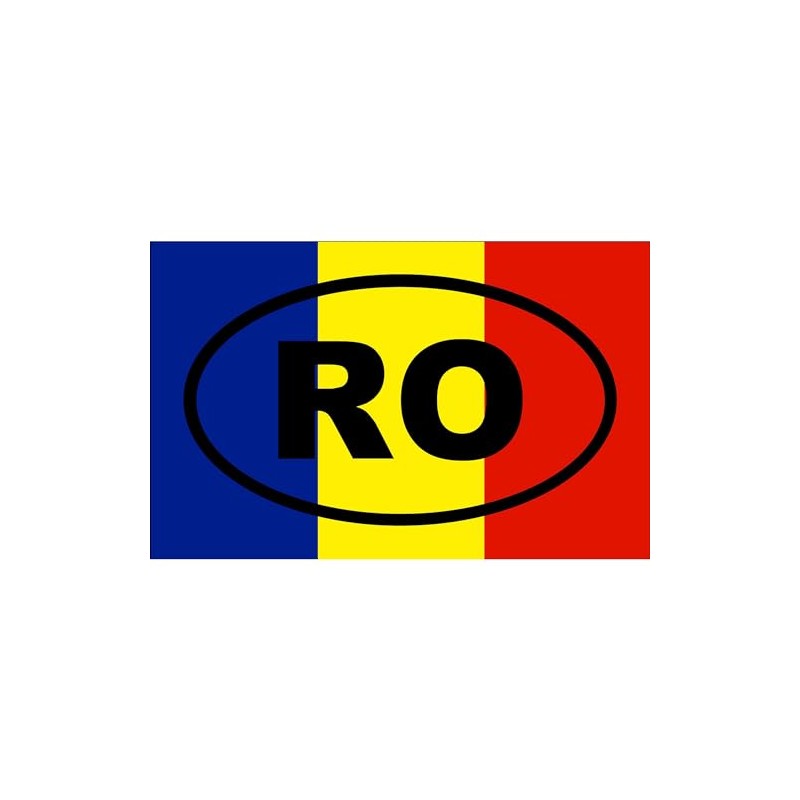 CafePress Romania Flag Sticker Oval Car Bumper Sticker