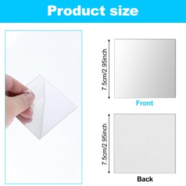 25 Pieces Mini Size Acrylic Square Mirror 3x3Inch Adhesive Small Square Mirror Craft Mirror Tiles Acrylic Non Glass Mirror Sheet Acrylic Mirror Wall Stickers for Crafts and DIY Projects Supplies