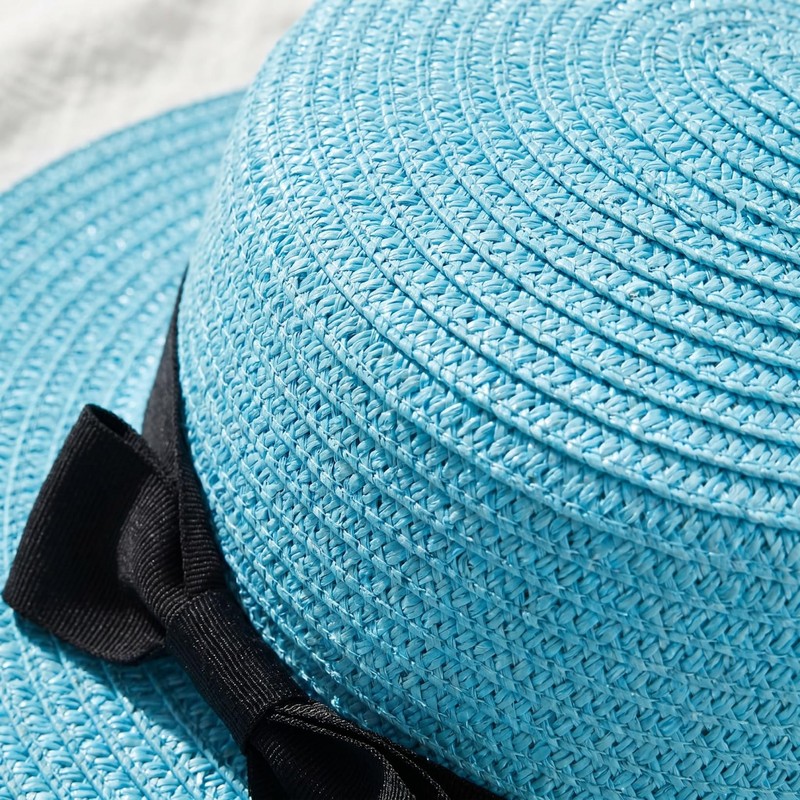 STOBOK Summer Straw Hats Women Beach Fashion Foldable Sun Hats