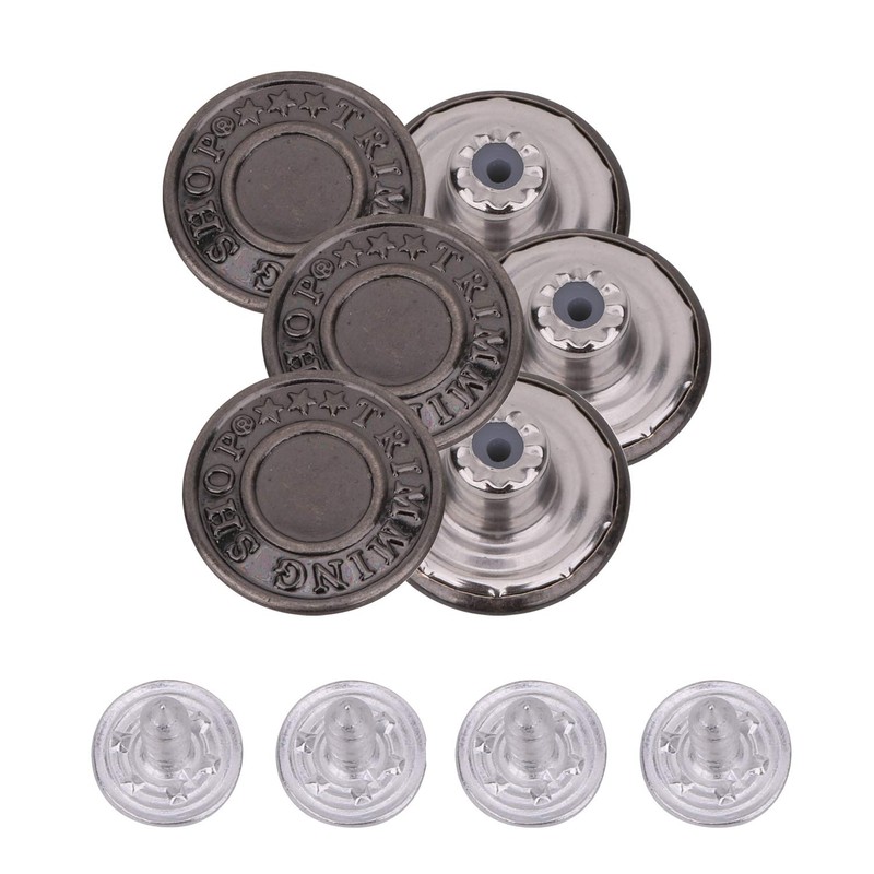 Trimming Shop Jeans Button Hammer on 20mm Brass Tack Fasteners