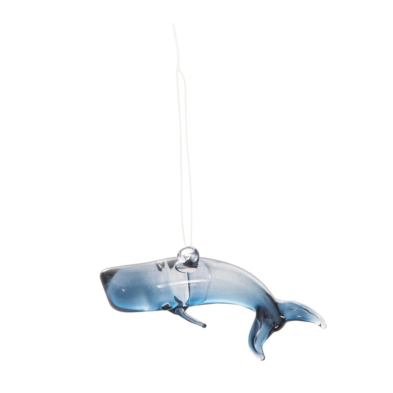 Gallerie II Glass Whale Ornament Blue