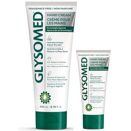 Glysomed Fragrance Free Hand Cream Pack (1 x Large Tube 200mL / 6.76 fl oz and 1 x Mini Travel Size Tube 50mL / 1.7 fl oz)