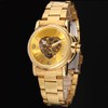 WINNER Heart Shape Hollow Automatic ​Mechanical Movement Business Men Watch(Gold)