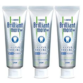 Brilliant More Whitening Double Citrus Mint 3.2 oz (90 g) 3 Bottles [Brilliant more w] Dental Exclusive Whitening