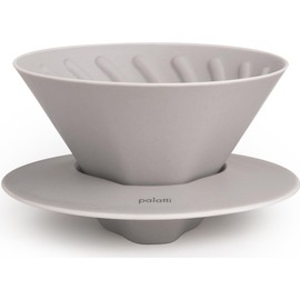 palatti Mist Porcelain Pour Over Coffee Dripper, Ceramic Pour Over Coffee Maker, Adapt to Conical 60 Degree Styles Cone Filters, Faster Flow Rate, Interchangeable Wall and Base, 1-4 cups