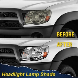 CHEDA Headlight Lens Cover Compatible with 05-11 Toyota Tacoma Base | Pre-Runner | X-Runner | SR5 (Standard Cab | Access Cab | Double Cab) Clear Lens Cover Headlamp Assembly Faros Conjunto De Faros