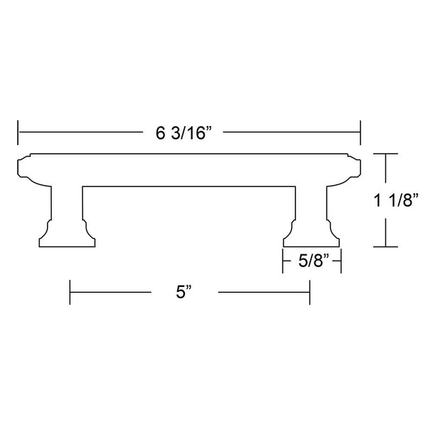 Emtek Geometric Rectangular Pull Available in 7 Sizes and 6