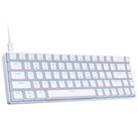 DIERYA T68SE - Teclado mecánico para juegos con 60% y mini-68 teclas ultra compactas con interruptores rojos, teclado con cable, teclas antifantasma, para computadoras portátiles y jugadores de PC
